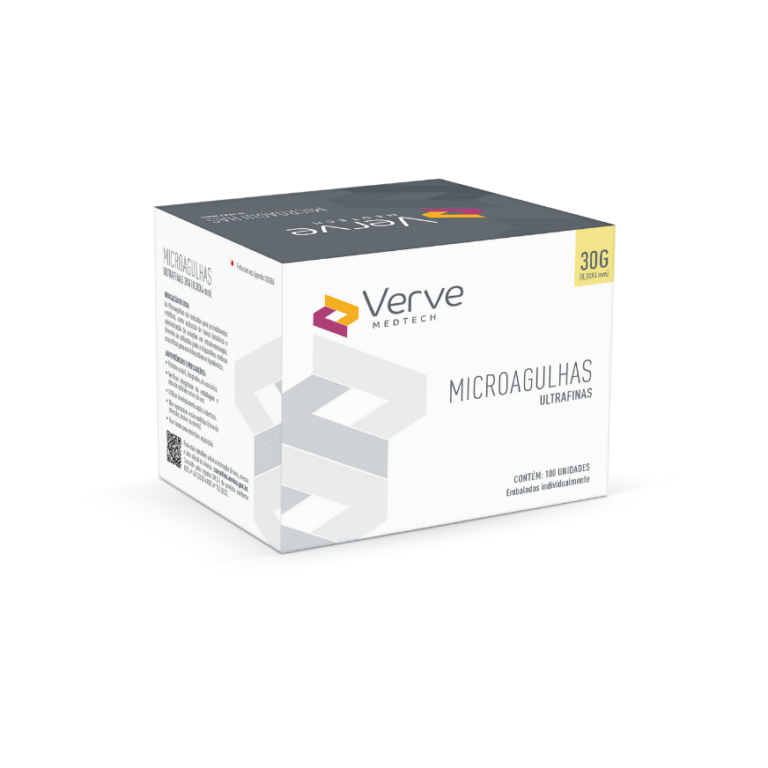 Microagulha Verve 30G para intradermoterapia e toxina botulínica, parede ultrafina, aço SUS304, estéril, Anvisa 82576739002