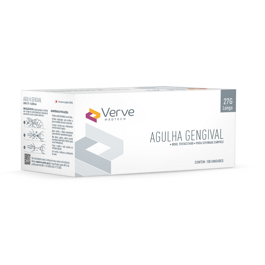 Agulha Gengival_Bisel_trifacetado_Verve_27G_AG27038_Cinza_prd_0925 Agulha Gengival 27G 38mm – Verve - Imagem 1